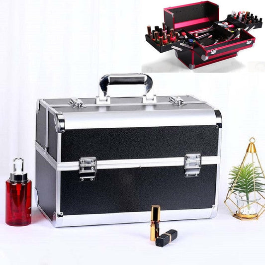 Professional Makeup Box Beauty Salon Manicure Toolbox Color Oversized Black